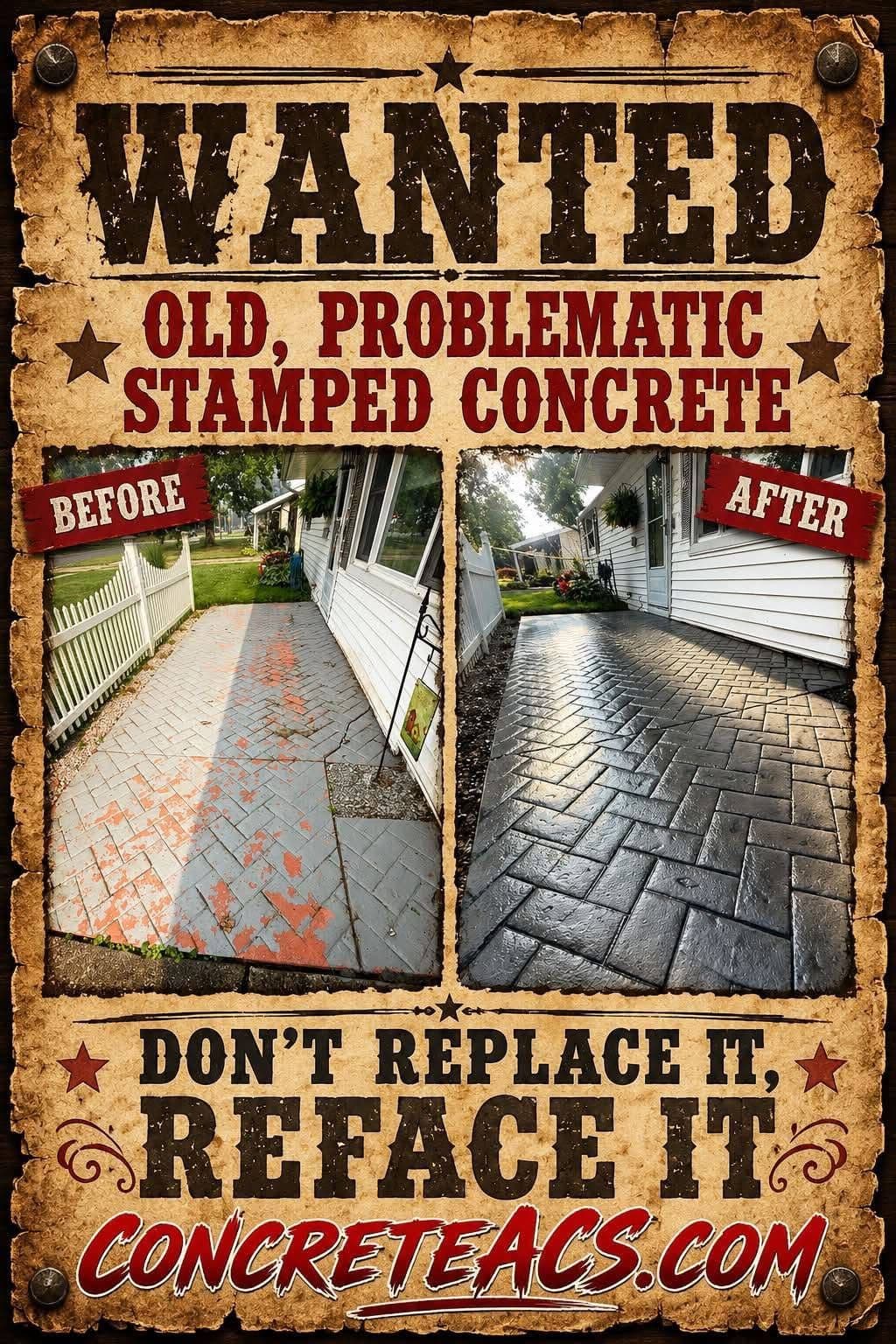Project Don't Replace Your Stamped Concrete - Reface It Instead image