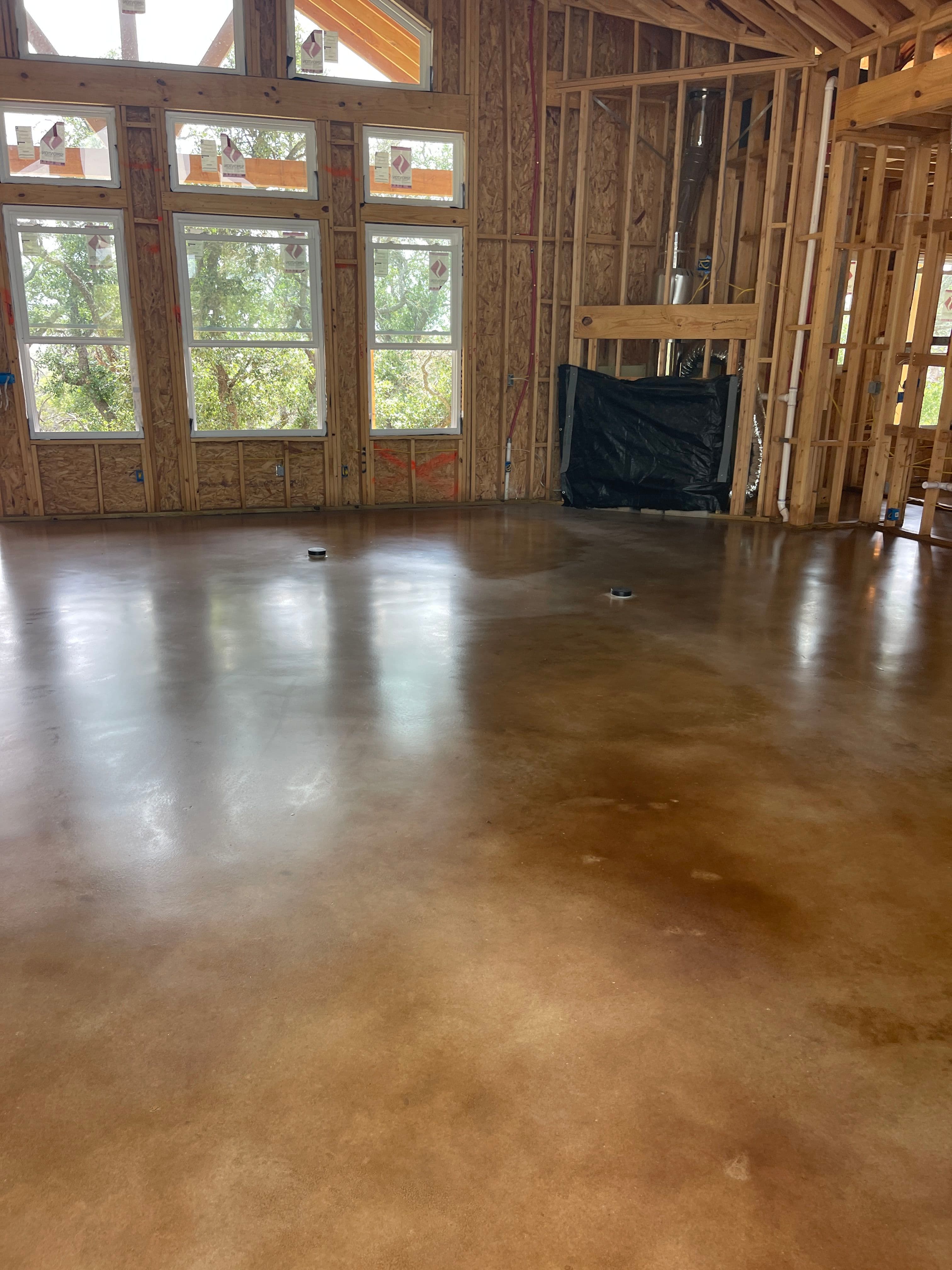 Project Half-and-Half Stained Concrete Floors for a Hickory New Build image