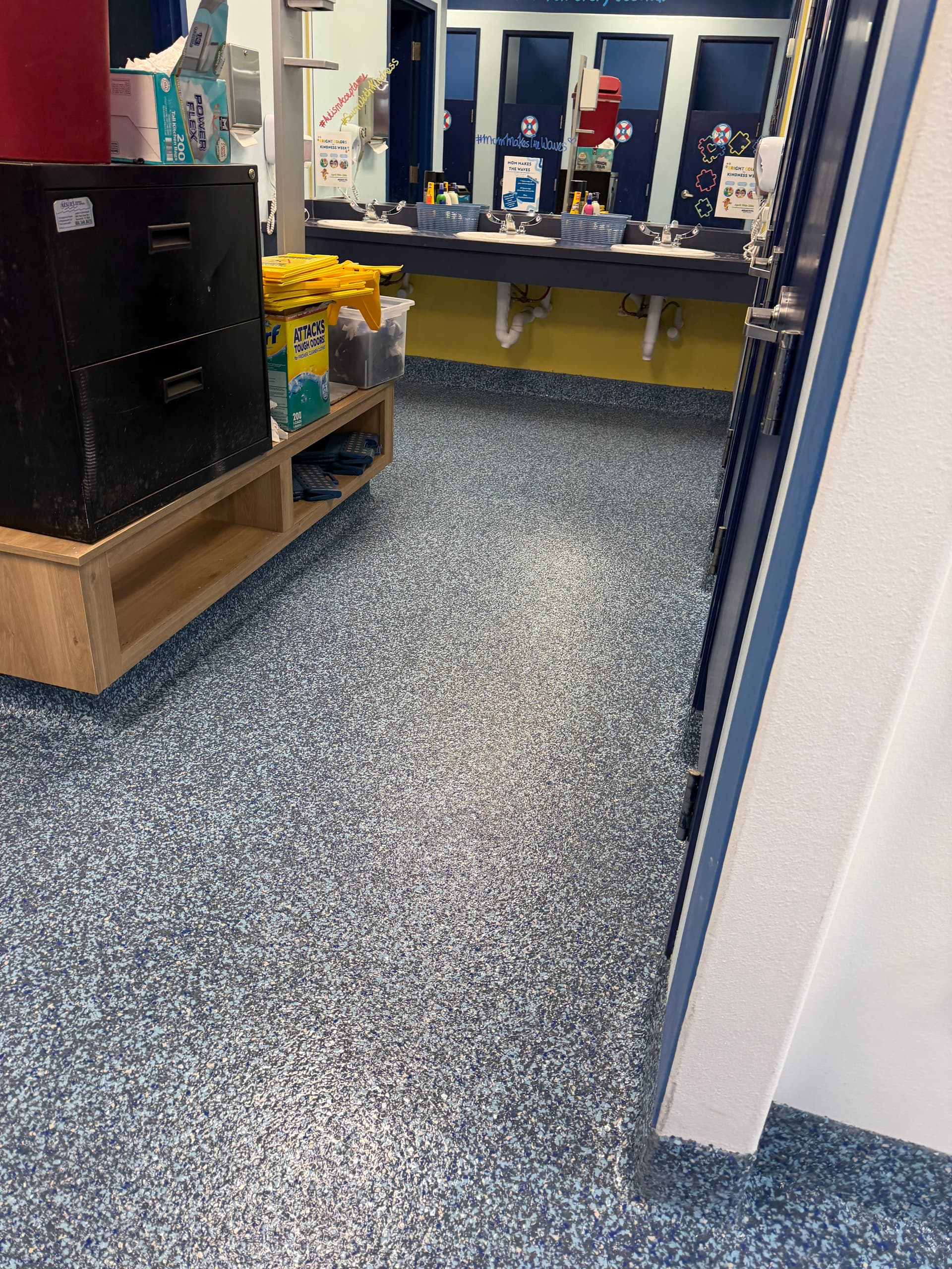 Gallery photos for Flake Epoxy Flooring Across Every Corner of a Swim School: Image #2