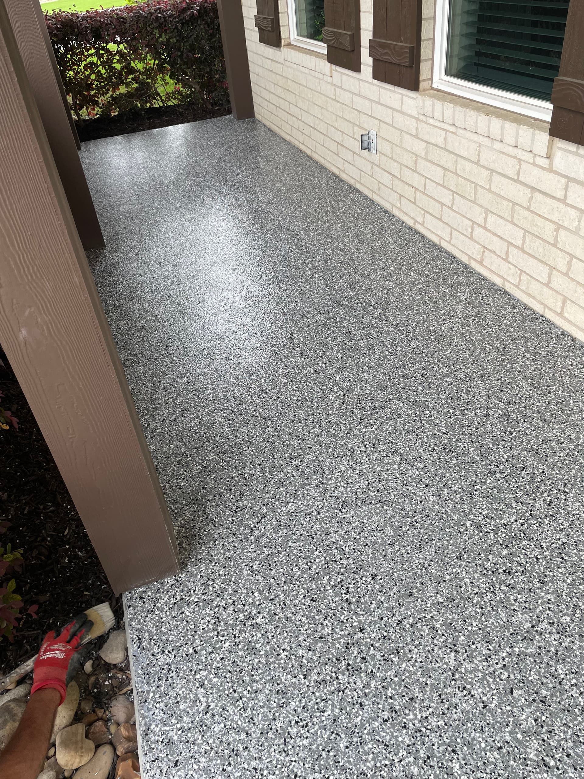 Front Porch Flake Epoxy Coating on a Small Entryway image