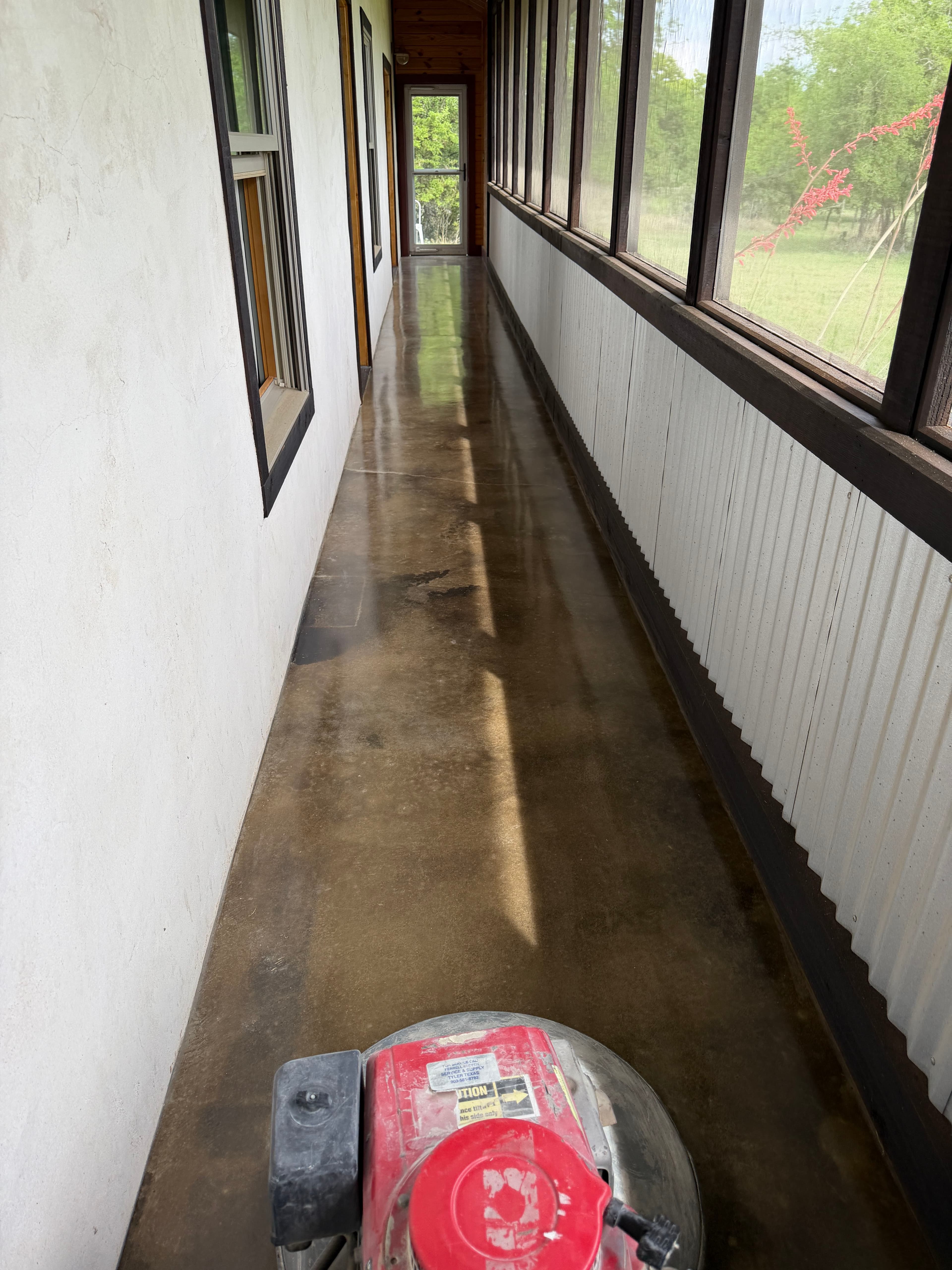 Project Black Acid Stain Concrete Floors for Halls and Kitchens image