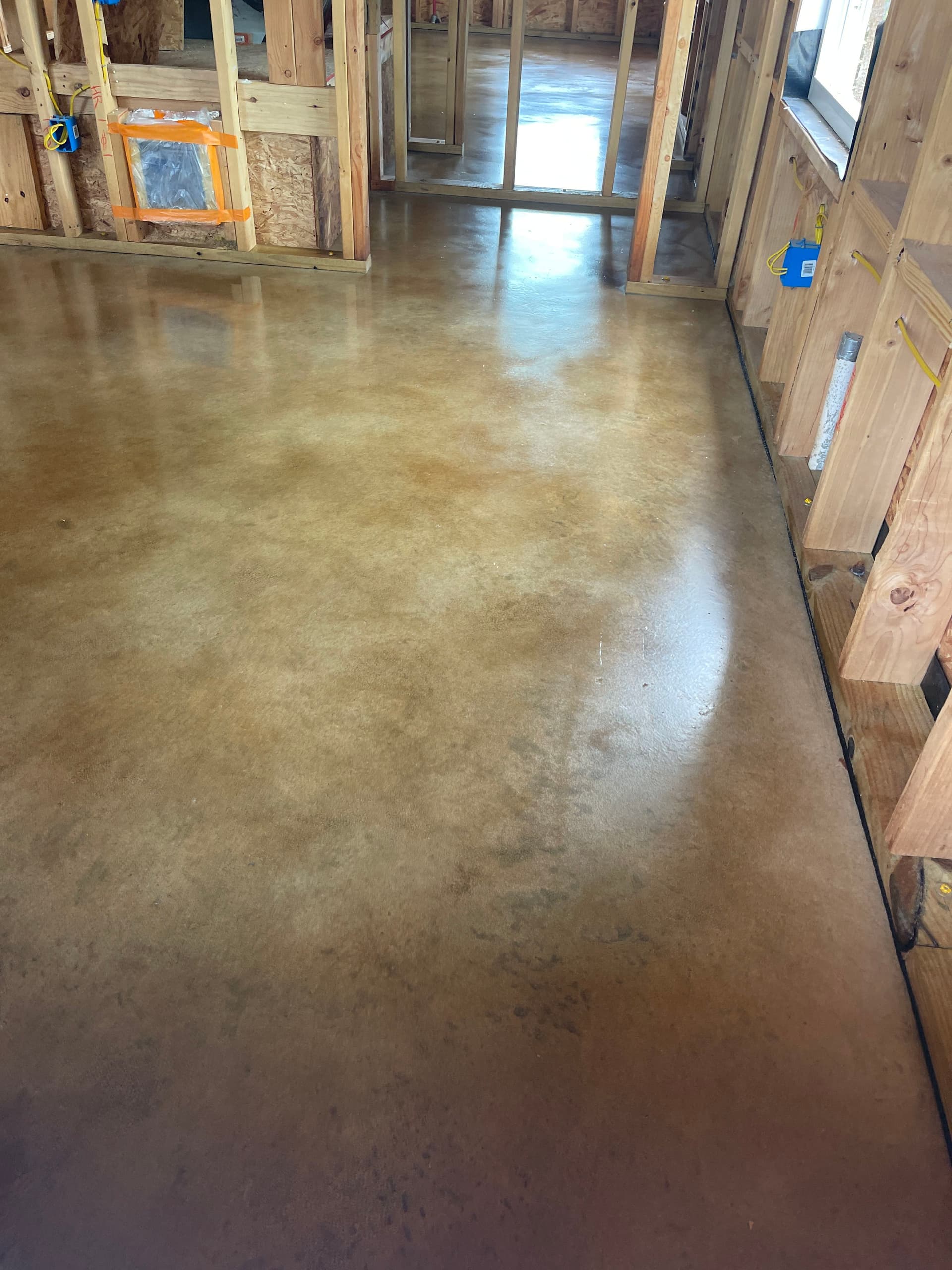 Gallery photos for Half-and-Half Stained Concrete Floors for a Hickory New Build: Image #3