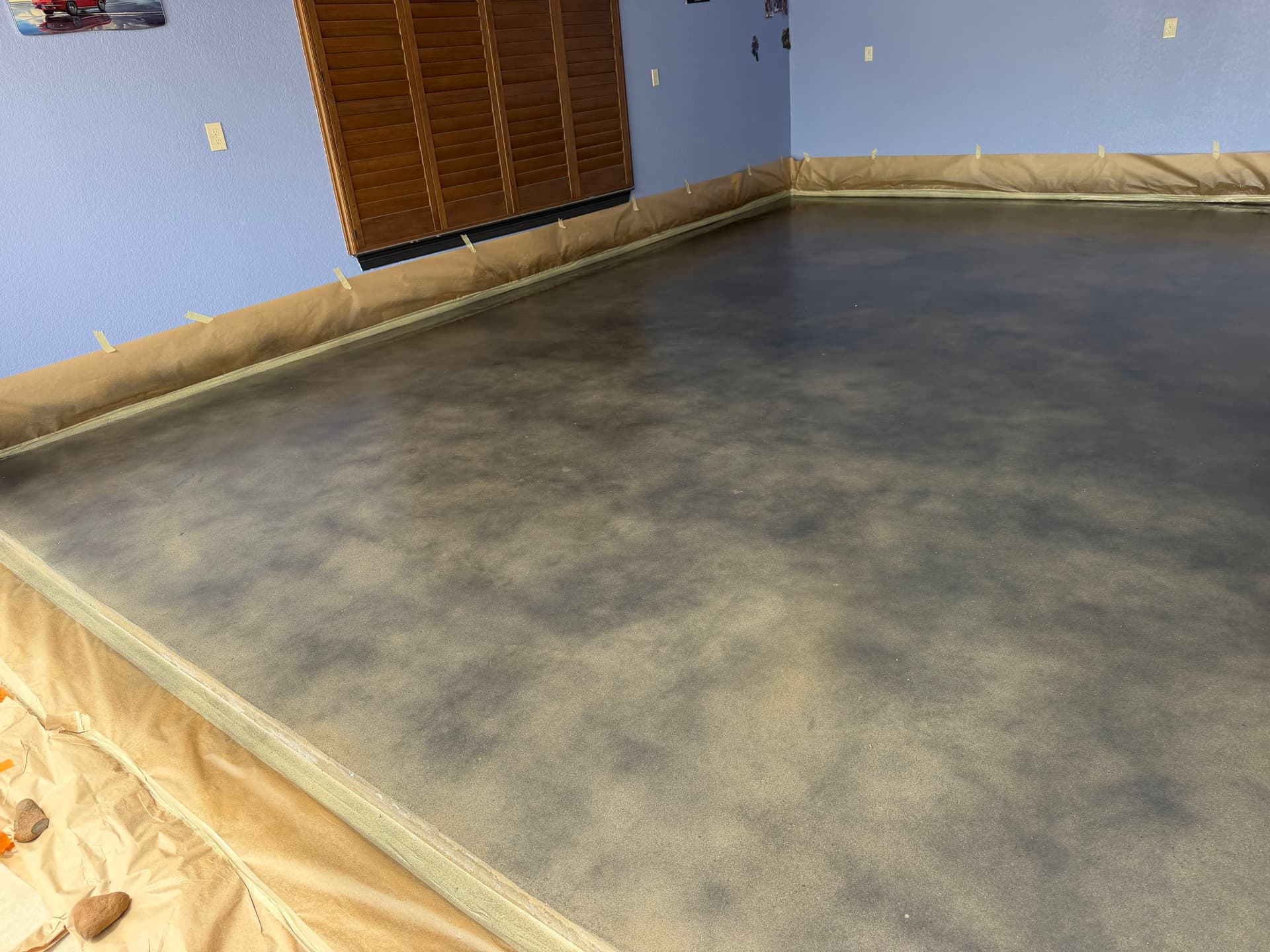 Gallery photos for Stained Concrete Floor Upgrade for a Garage That Works Hard: Image #1