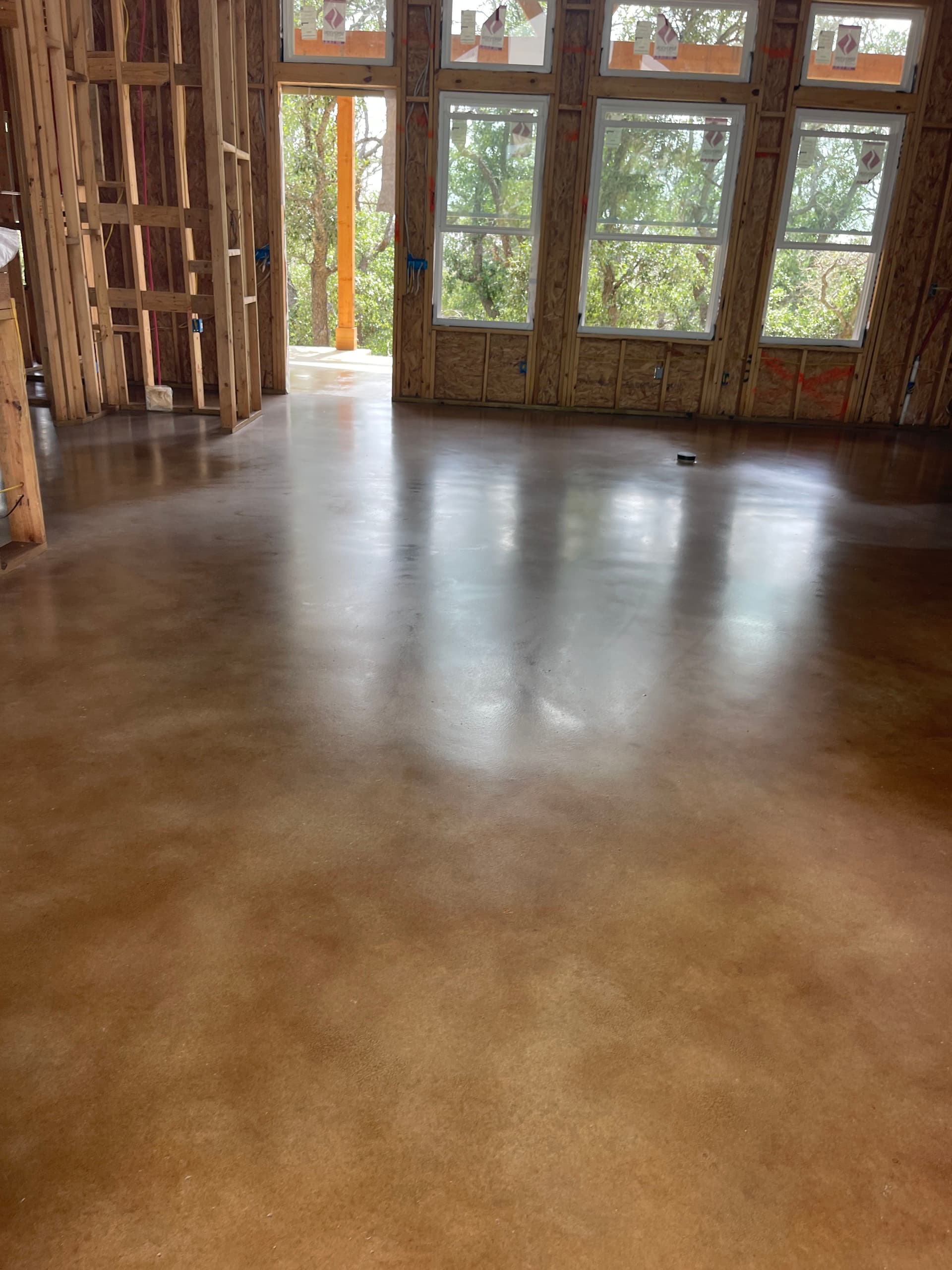 Gallery photos for Half-and-Half Stained Concrete Floors for a Hickory New Build: Image #2