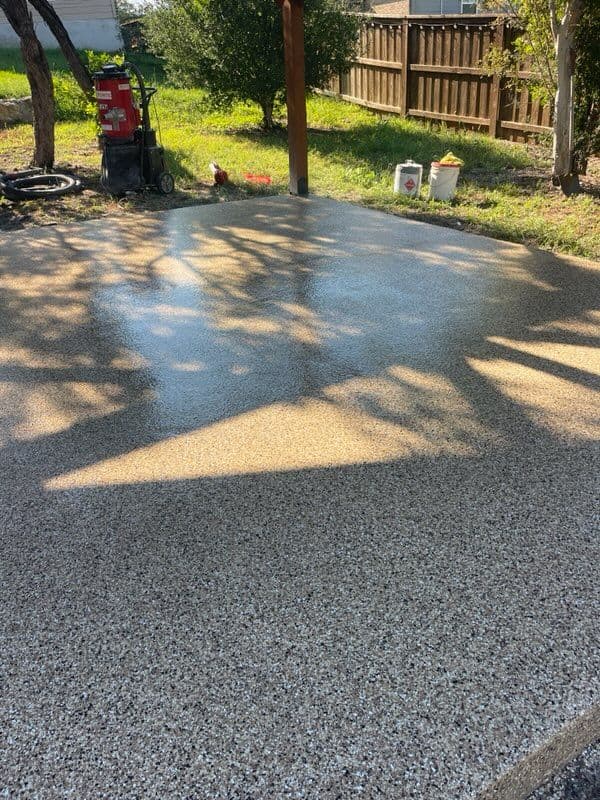 Flake Epoxy Patio Transformation for Outdoor Relaxation image