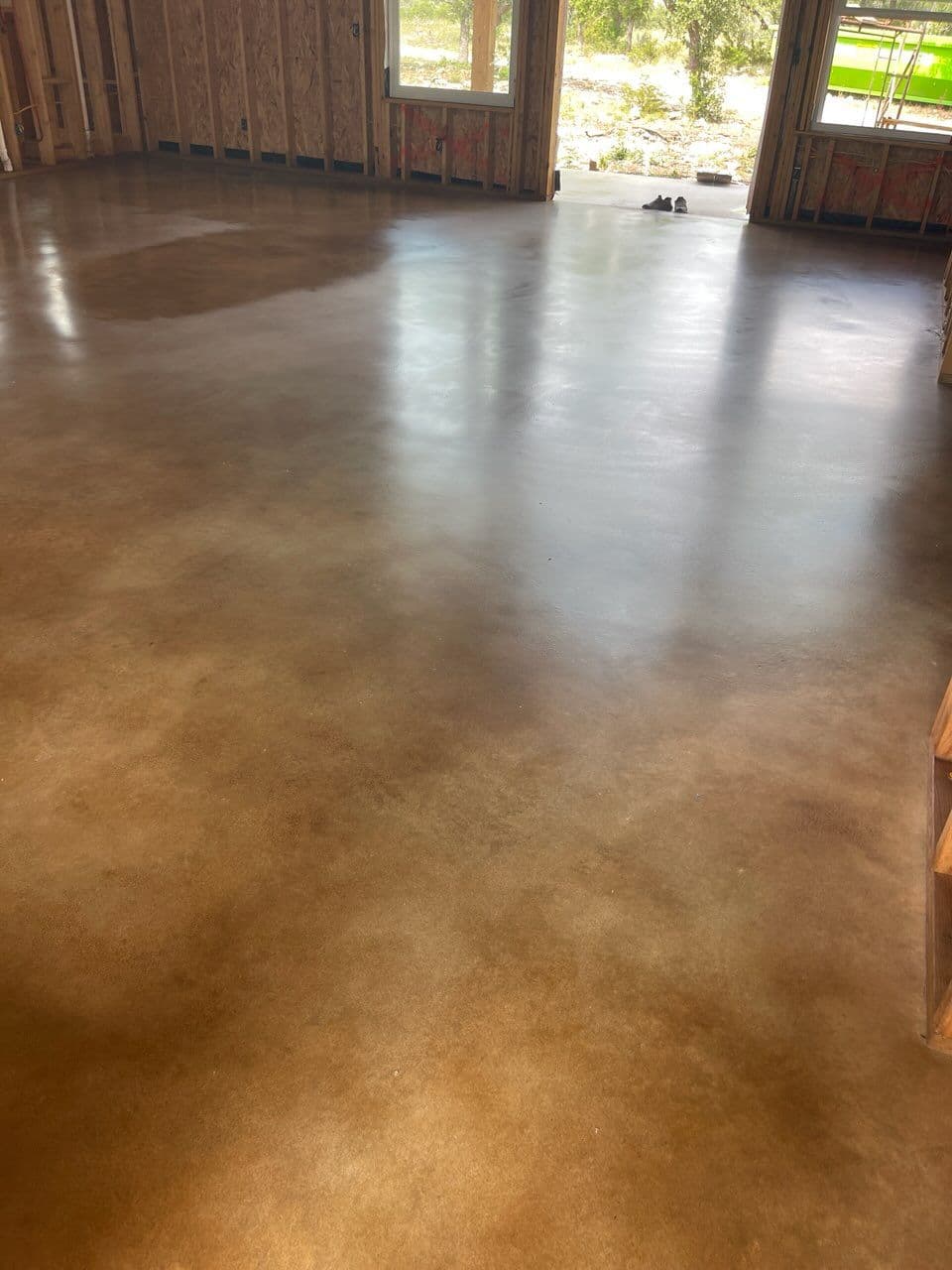 Gallery photos for Transforming Plain Concrete into Beautiful Hickory Brown Floors: Image #2
