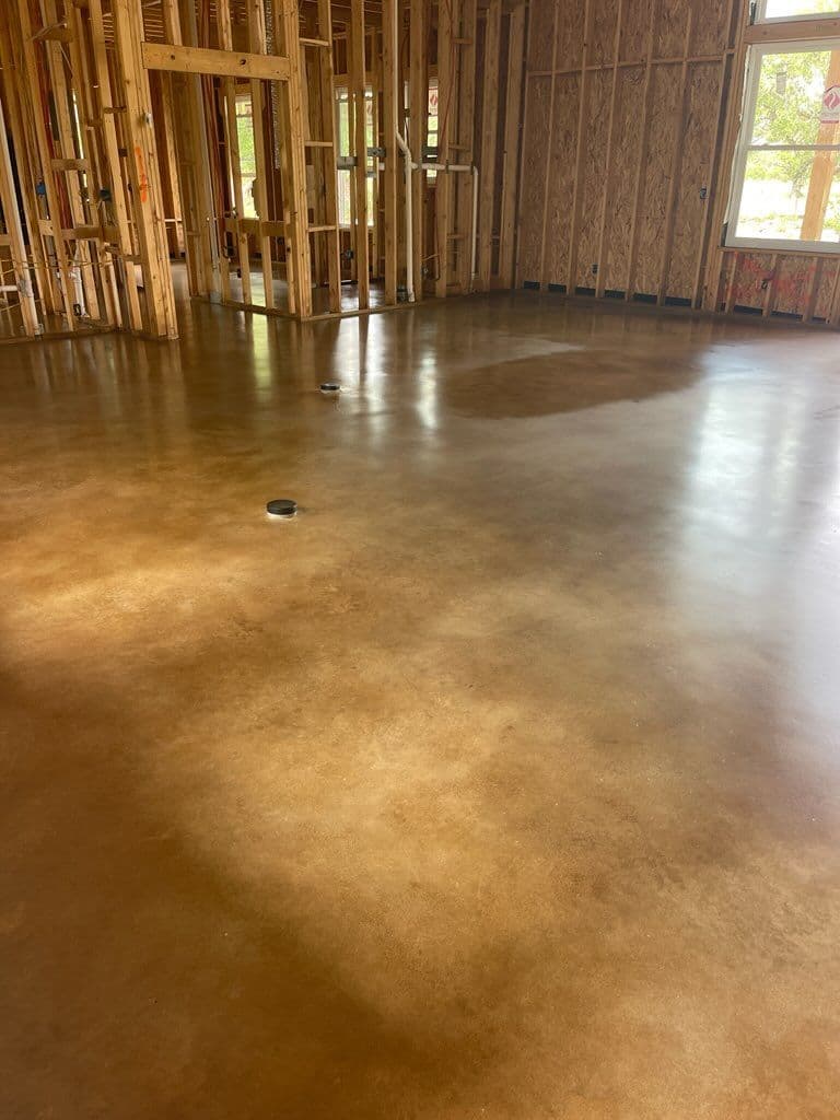 Gallery photos for Transforming Plain Concrete into Beautiful Hickory Brown Floors: Image #3