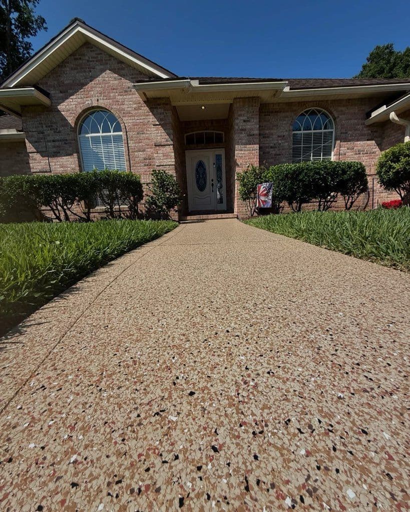 Project Texas Flake Epoxy Driveway Transformation Success image