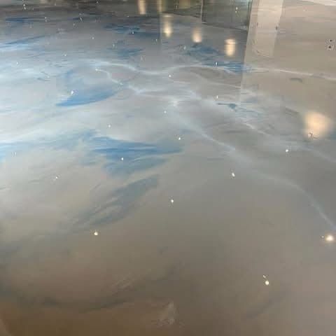 Gallery photos for Flawless Pet-Friendly Metallic Epoxy Flooring: Image #2