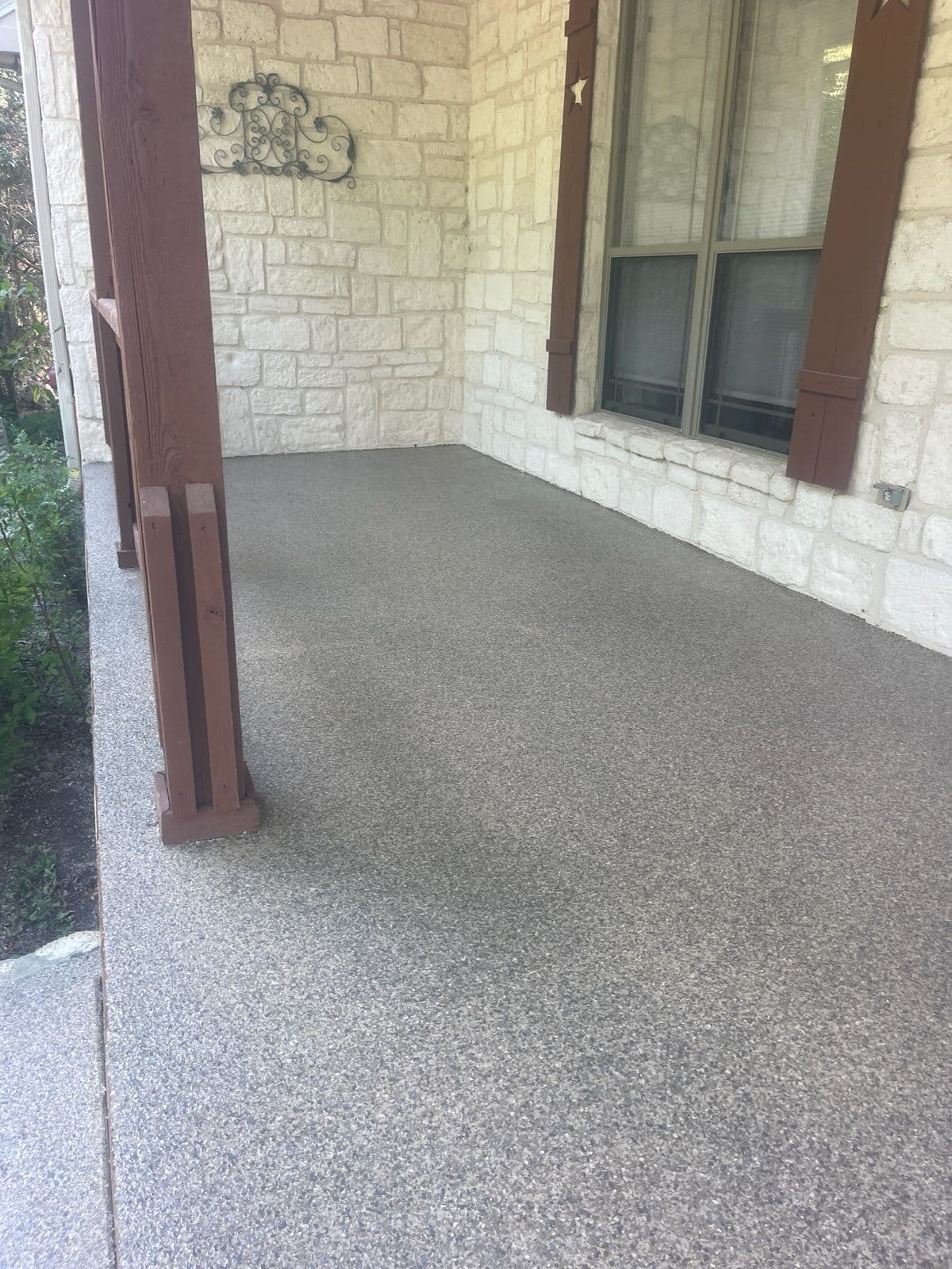 Transform Your Porch with Durable Flake Epoxy Flooring image
