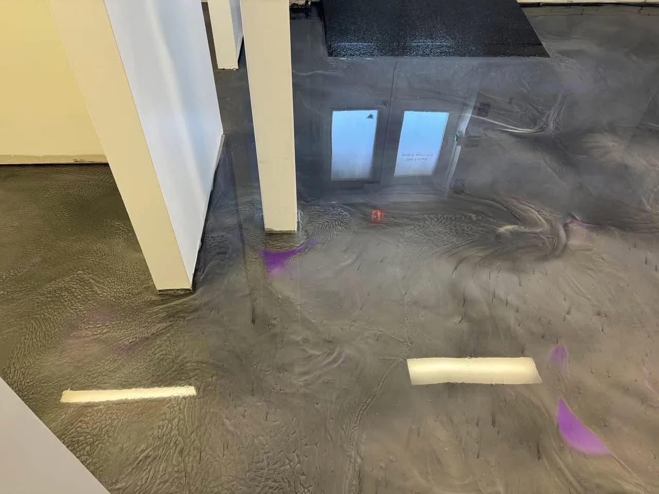 Gallery photos for Metallic Epoxy Floor That Looks Like Art Underfoot: Image #1
