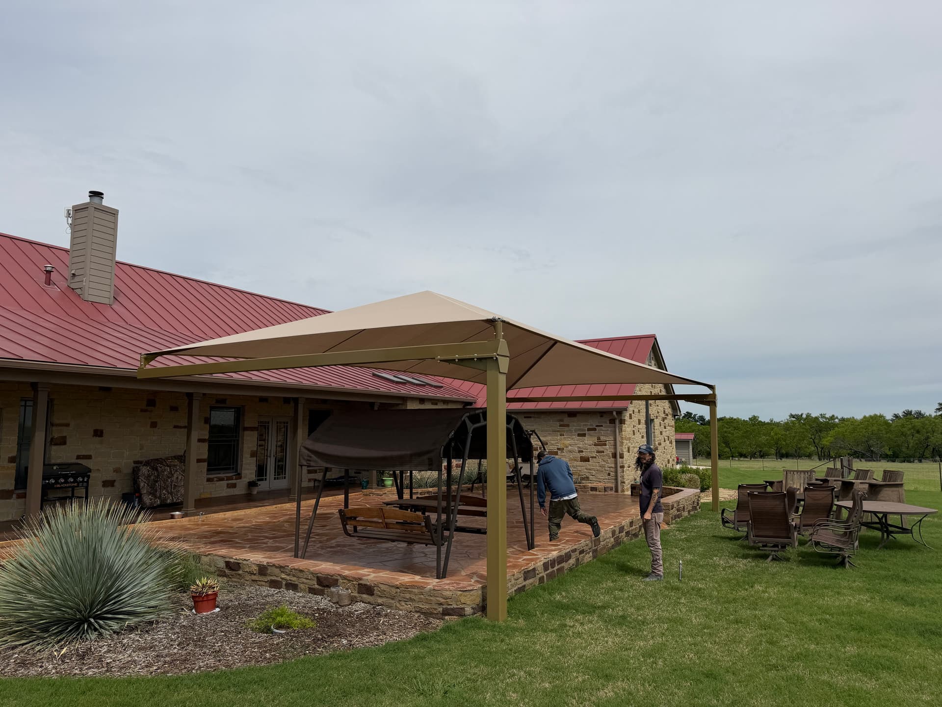 Gallery photos for Stained Concrete Driveway on a Texas Hill Country Property: Image #2