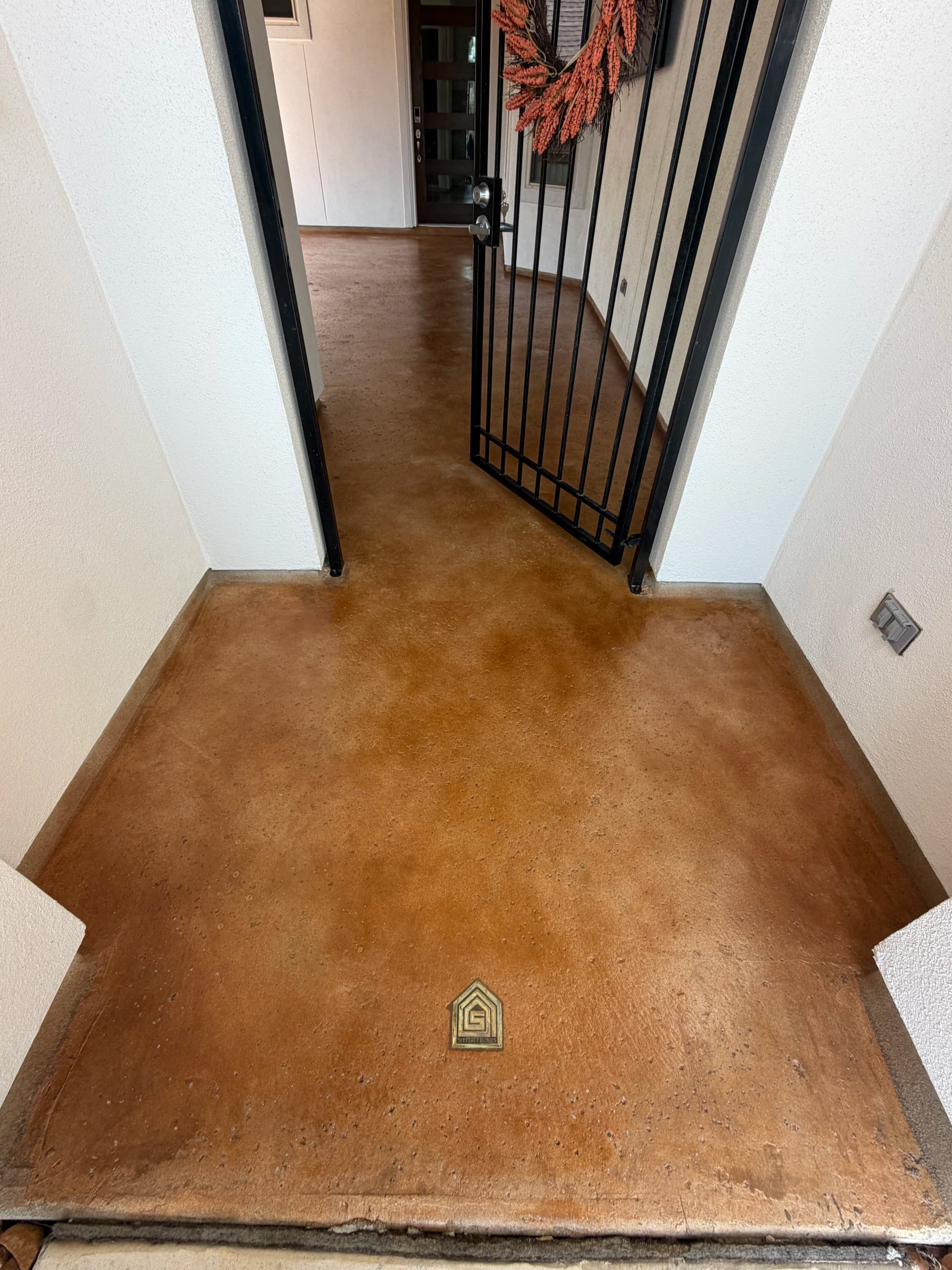 Amarillo Stain on Salt-Finished Concrete Porch and Entry image